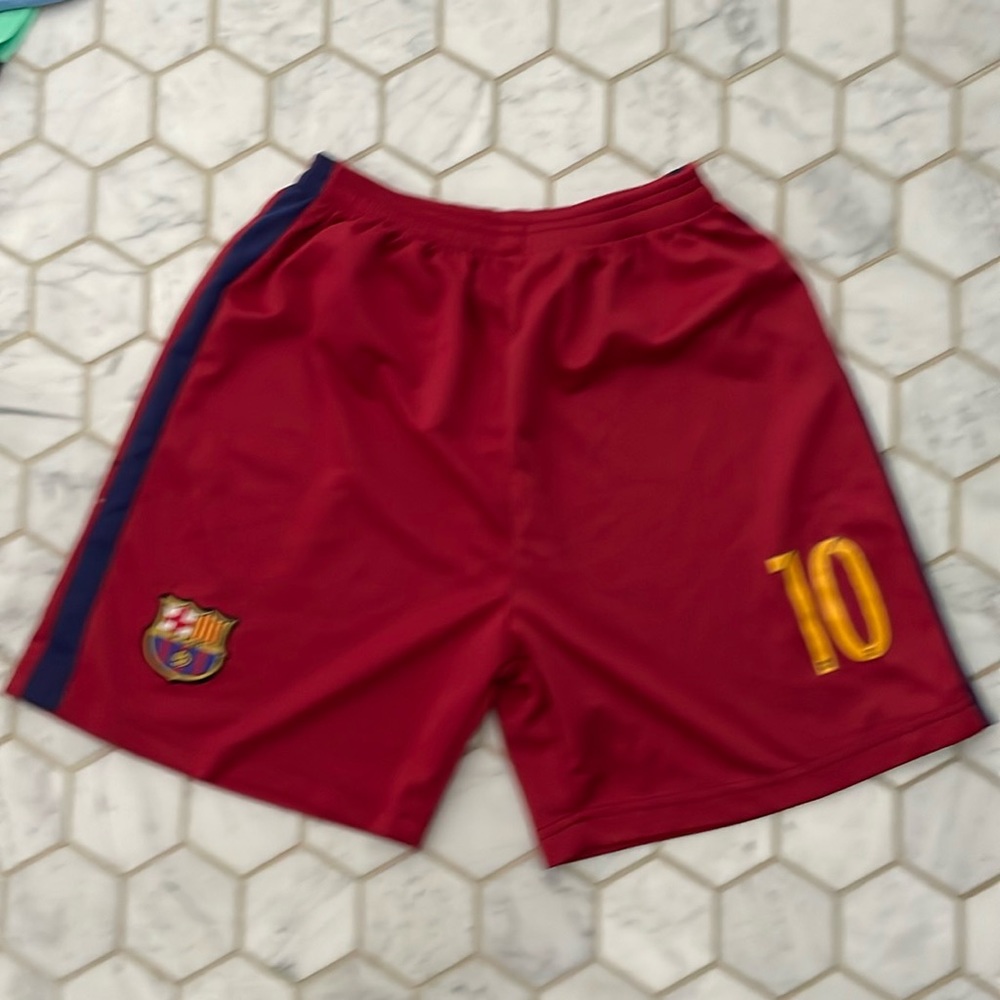FCB Messi soccer shorts size 12